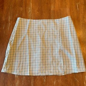 Green Plaid Mini Skirt